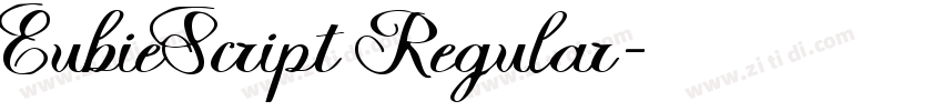 EubieScript Regular字体转换